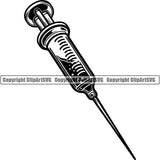 Medical Doctor Nurse Hospital Needle Syringe Shot ClipArt SVG