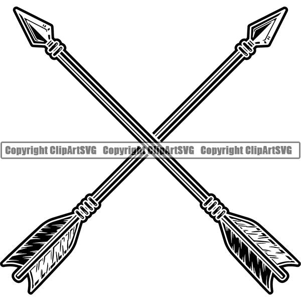 Native American Indian Arrow ClipArt SVG