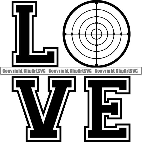 Military Weapon Gun Love ClipArt SVG
