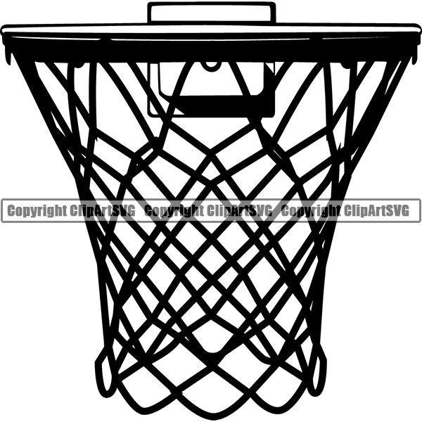 Sports Game Basketball Goal Rim Net ClipArt SVG