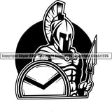 Spartan Warrior Gladiator Mask Logo ClipArt SVG