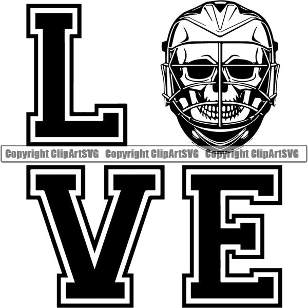 Sports Game Lacrosse Love ClipArt SVG