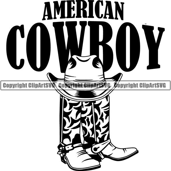 Occupation Cowboy Logo ClipArt SVG