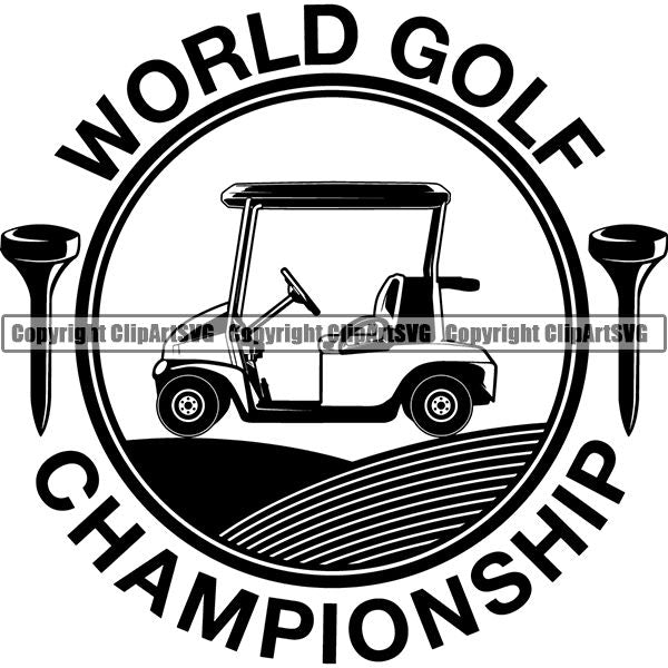 Sports Game Golf Logo ClipArt SVG