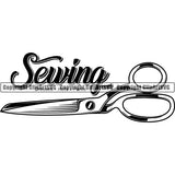 Tailor Seamstress Alterations Scissors Sheers ClipArt SVG