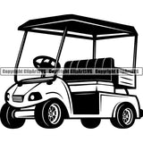 Sports Game Golf Cart ClipArt SVG