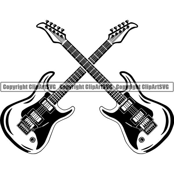 Music Musical Instrument Guitar Electric 6mm4d dfghdf ClipArt SVG