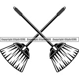 Maid Cleaning Service Housekeeping Housekeeper Broom ClipArt SVG
