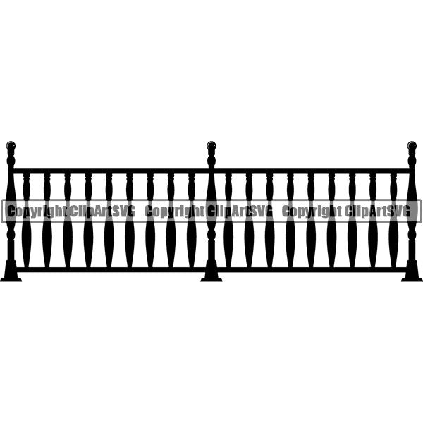 House Fence ClipArt SVG