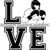 Sports Boxing Boxer MMA Fighter Love ClipArt SVG