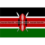 Country Flag Square Kenya ClipArt SVG