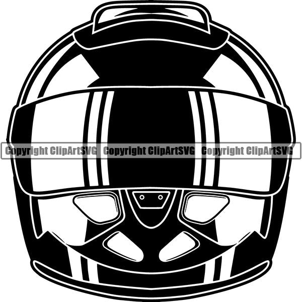 Sports Car Racing Motorcycle Helmet ClipArt SVG
