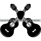 Music Musical Instrument Instrument Guitar Logo 1 ClipArt SVG