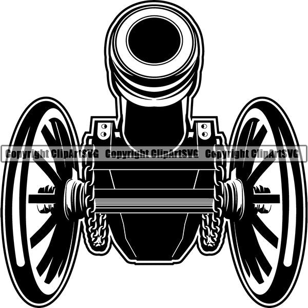 Military Weapon Cannon ClipArt SVG