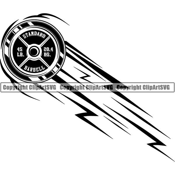 Gym Sports Bodybuilding Fitness Muscle Motion ClipArt SVG