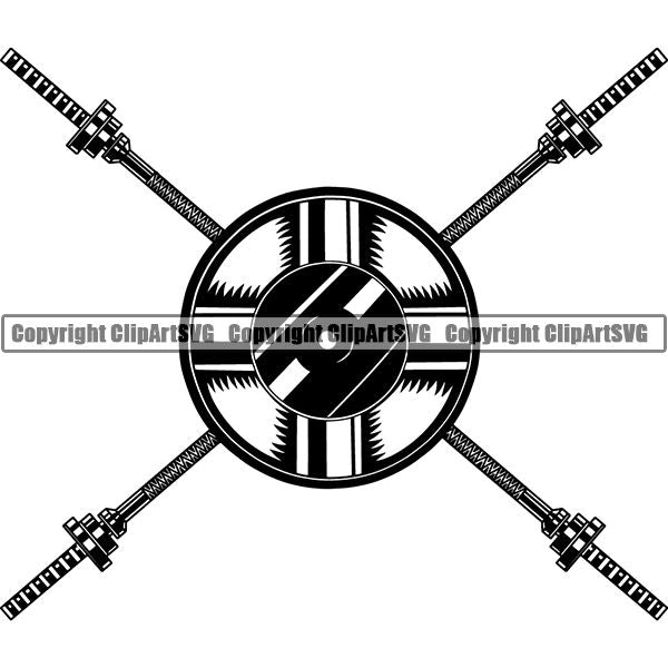 Gym Sports Bodybuilding Fitness Muscle Logo ClipArt SVG