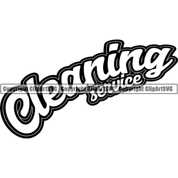 Maid Cleaning Service Housekeeping Housekeeper Text ClipArt SVG