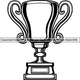 Sports Car Racing Winner Trophy ClipArt SVG