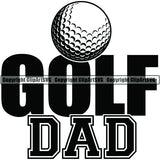 Sports Game Golf Dad ClipArt SVG