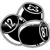 Games Keno Numbers ClipArt SVG