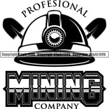 Mining Mine Miner Logo ClipArt SVG