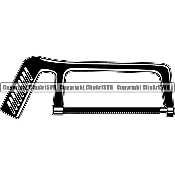 Construction Woodworking Carpenter Lumberjack Hand Saw ClipArt SVG