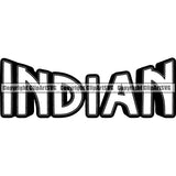 Native American Indian Text ClipArt SVG