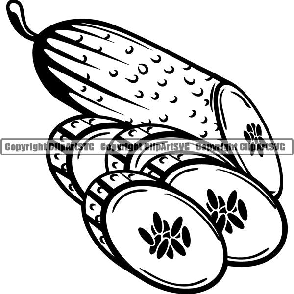 Food Cucumber Pickle ClipArt SVG