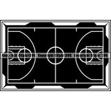 Sports Game Basketball Court ClipArt SVG
