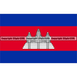 Country Flag Square Cambodia ClipArt SVG