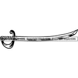 Pirate Sea Gangster Criminal Warrior Sword ClipArt SVG