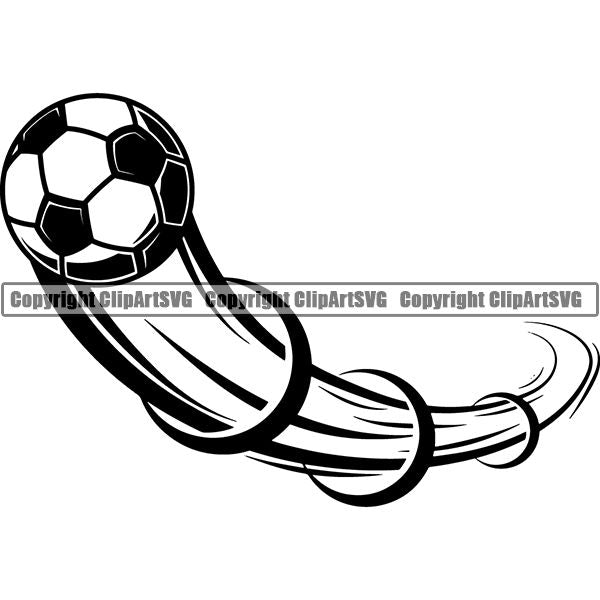 Sports Soccer Motion ClipArt SVG