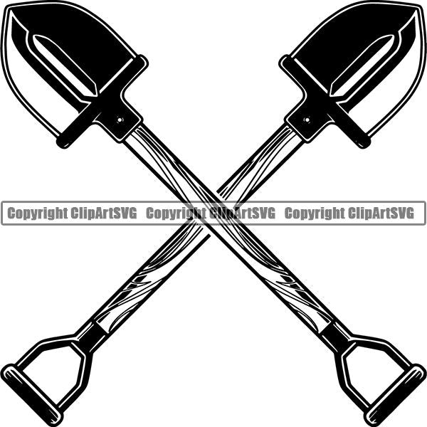Construction Building Repair Service Hobby Gardening Shovel ClipArt SVG