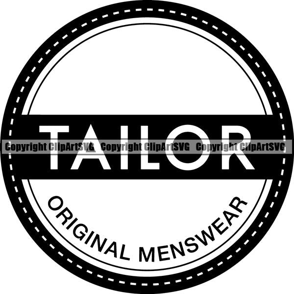 Tailor Seamstress Alterations Logo ClipArt SVG