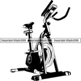 Gym Sports Bodybuilding Fitness Muscle Spinning ClipArt SVG