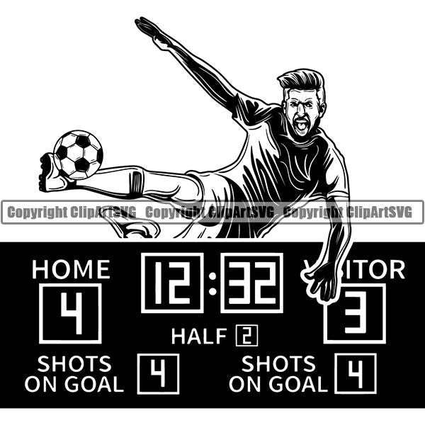 Sports Soccer Logo ClipArt SVG