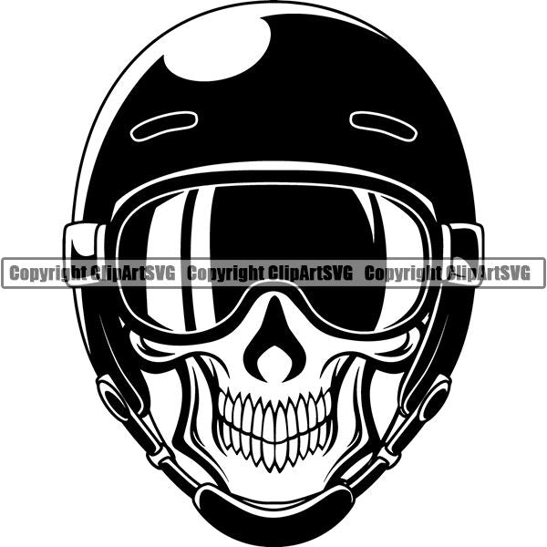 Sports Snowboarding Snowboard Skiing Ski Helmet Googles Skull Skeleton Scary Evil Horror Halloween Death Dead X Sports Extreme ClipArt SVG