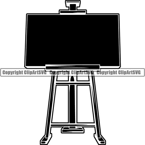 Painting Painter Artist Art Paintbrush Canvas Logo ClipArt SVG