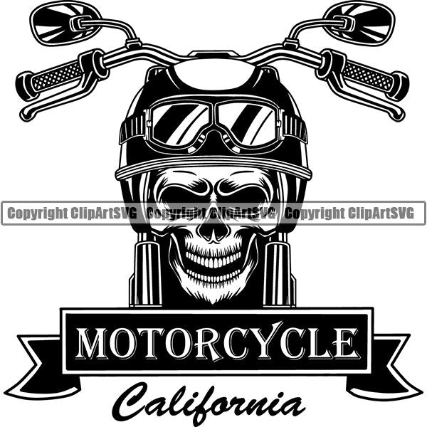 Motorcycle Bike Chopper ClipArt SVG