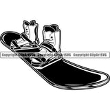 Sports Snowboarding Snowboard Skiing Ski Boots ClipArt SVG