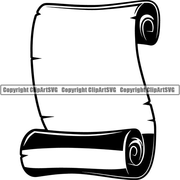 Spartan Warrior Gladiator Mask Scroll ClipArt SVG