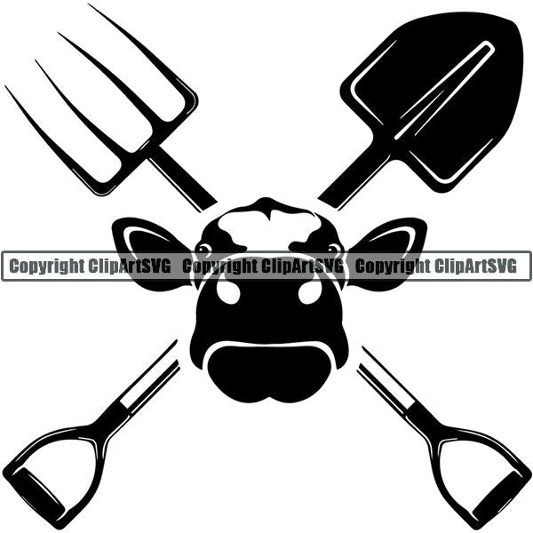 Farming Farmer Farm Organic Logo ClipArt SVG