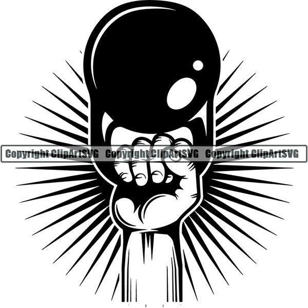 Gym Sports Bodybuilding Fitness Muscle Hand Sunburst ClipArt SVG