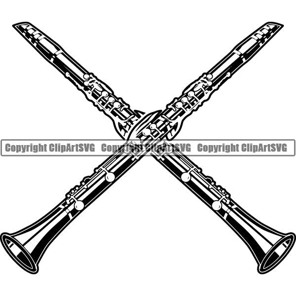 Music Musical Instrument Clarinet rfcda dfghdf ClipArt SVG
