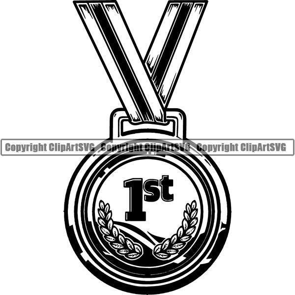 Sports Car Racing Ribbon Trophy Winner ClipArt SVG