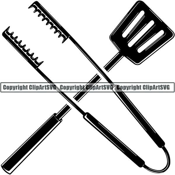 Cooking BBQ Bar-B-Que Barbque Chef Cook Butcher Logo ClipArt SVG