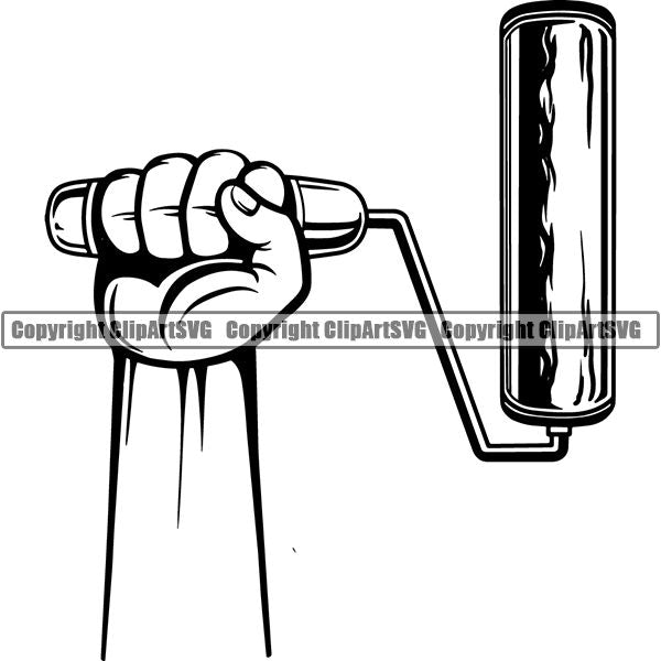 Painting Service Painter Paint Paint Roller ClipArt SVG