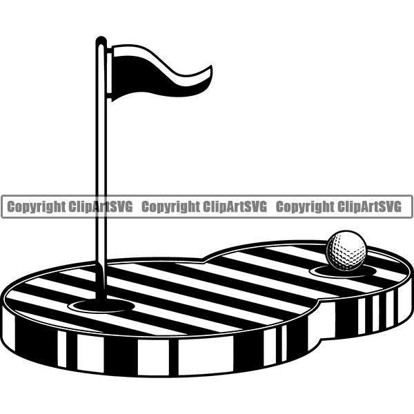 Sports Game Golf Hole ClipArt SVG