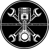 Mechanic Repair Shop Garage Logo ClipArt SVG