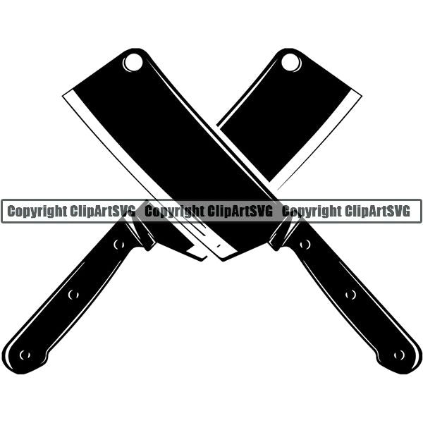 Cooking BBQ Bar-B-Que Barbque Chef Cook Butcher Logo ClipArt SVG